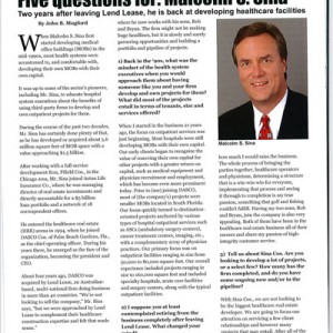 Malcolm Sina Interview in HREI