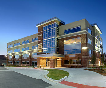 An image of the Parker Professional building entrance.